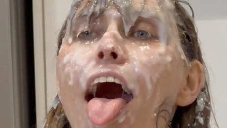 Hilarious Cum Bukkake (Fake Homemade Cum) - It goes Everywhere!