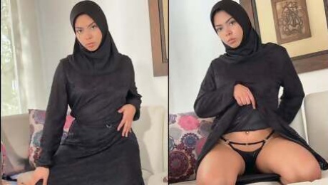 Muslim Hijabi Teen caught watching Porn and gets Ass Fucked