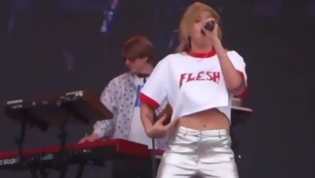 Swedish Singer Flashing Live